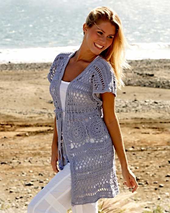 Free knitting pattern for long sleeveless vest