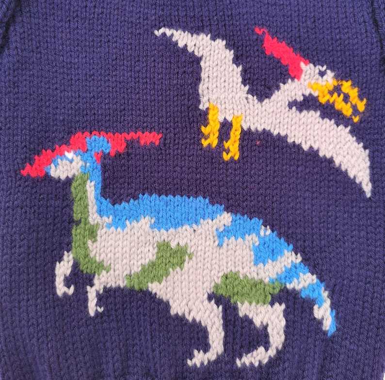 Knitting pattern dinosaur