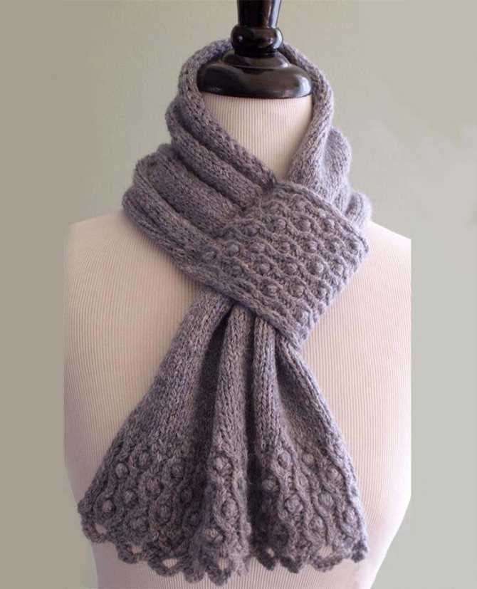 Warm scarf knitting pattern