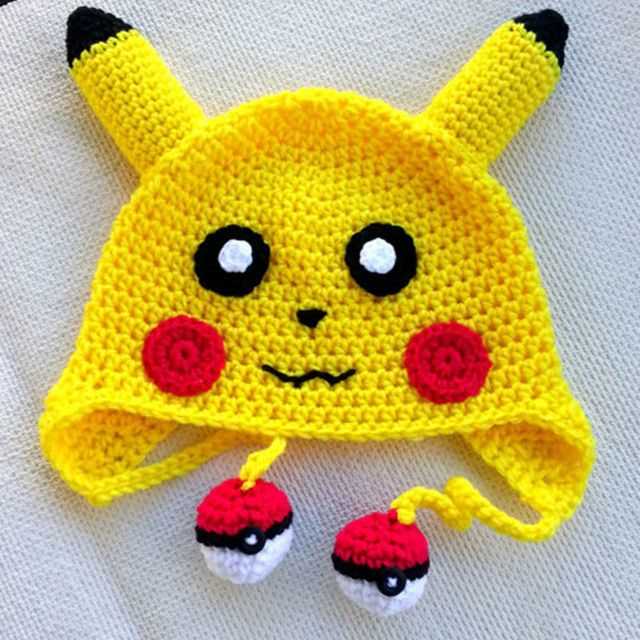 Pikachu knit hat pattern