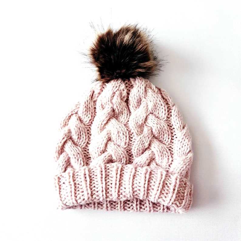 Cable beanie knitting pattern