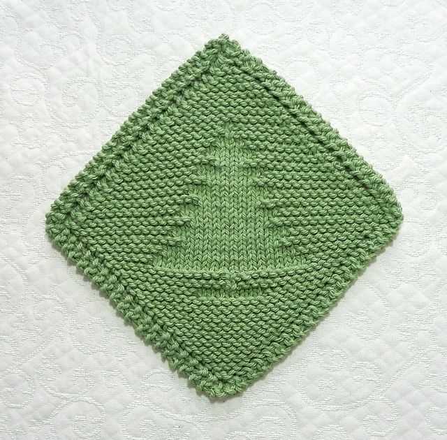 Diagonal knit potholder pattern