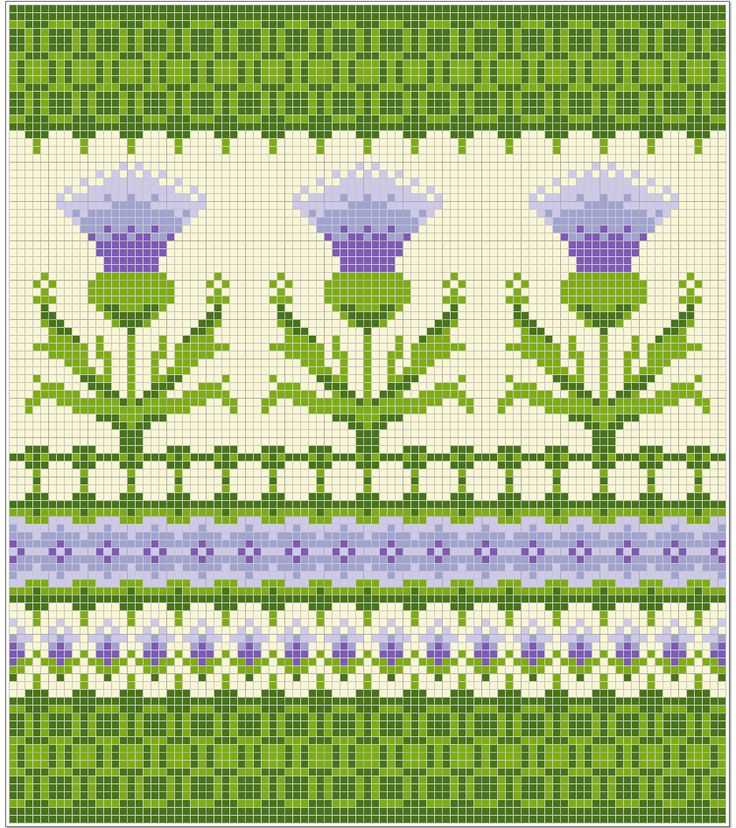 Knitting cross stitch pattern