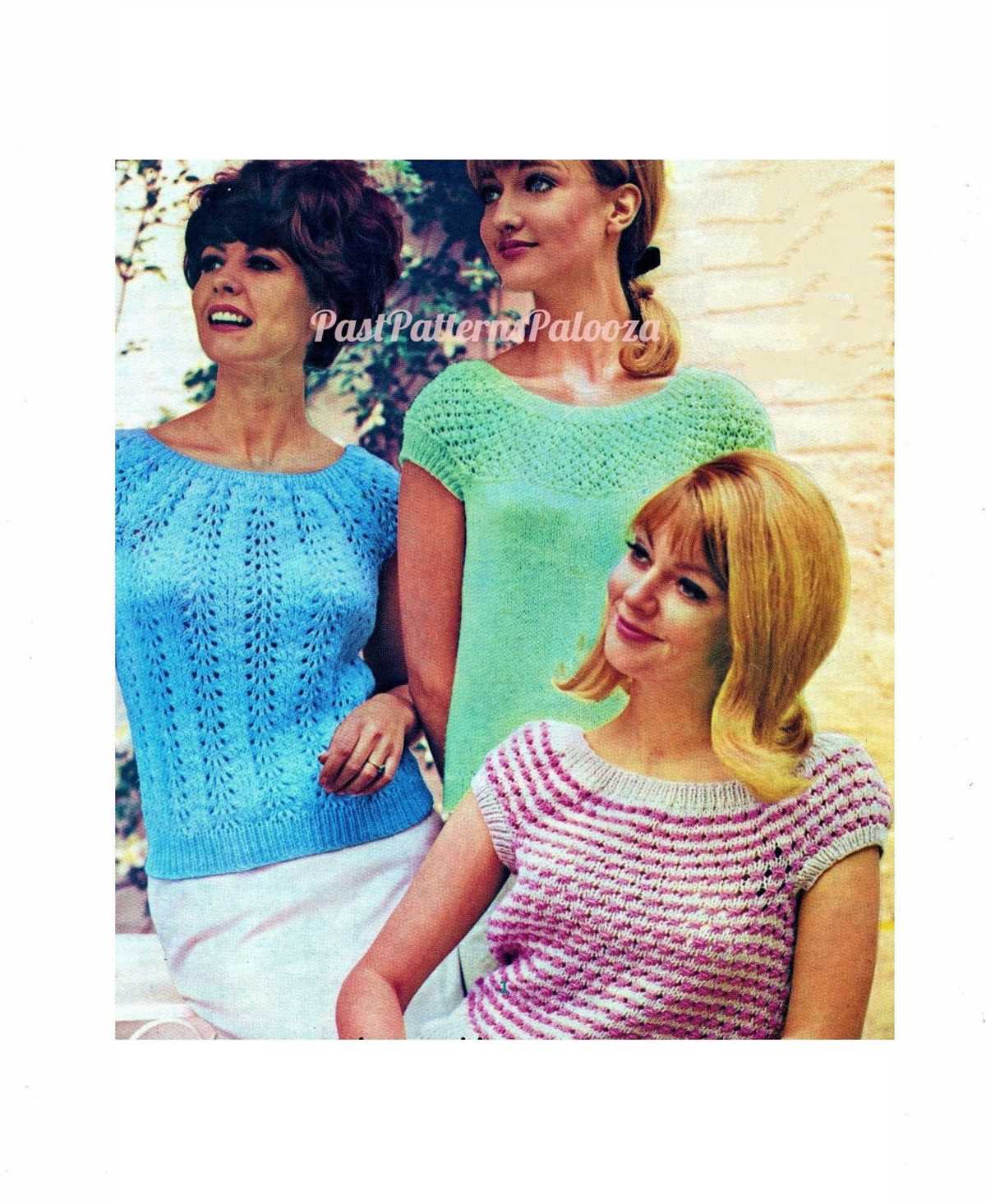 Free knitting patterns womens summer tops