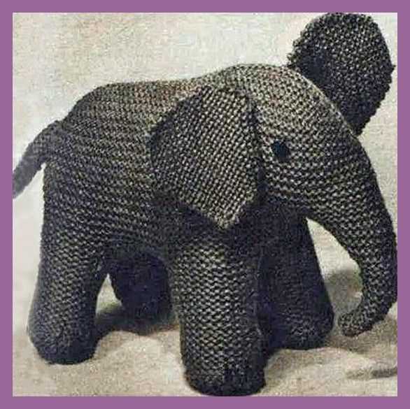 Knitting pattern for elephant toy