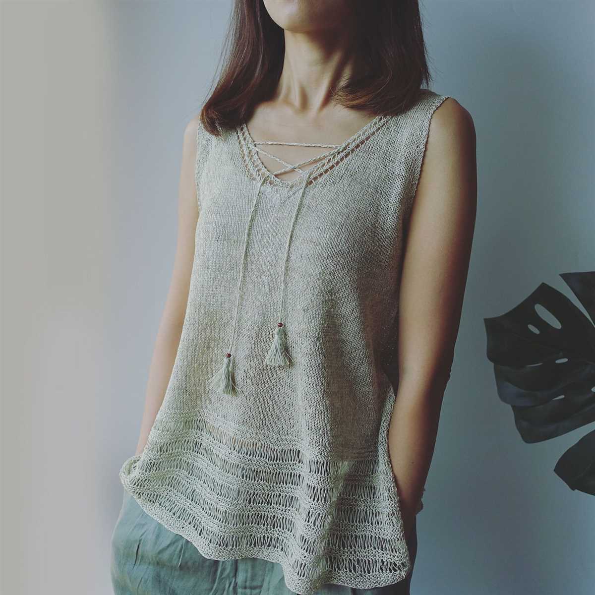 Cable tank top knitting pattern