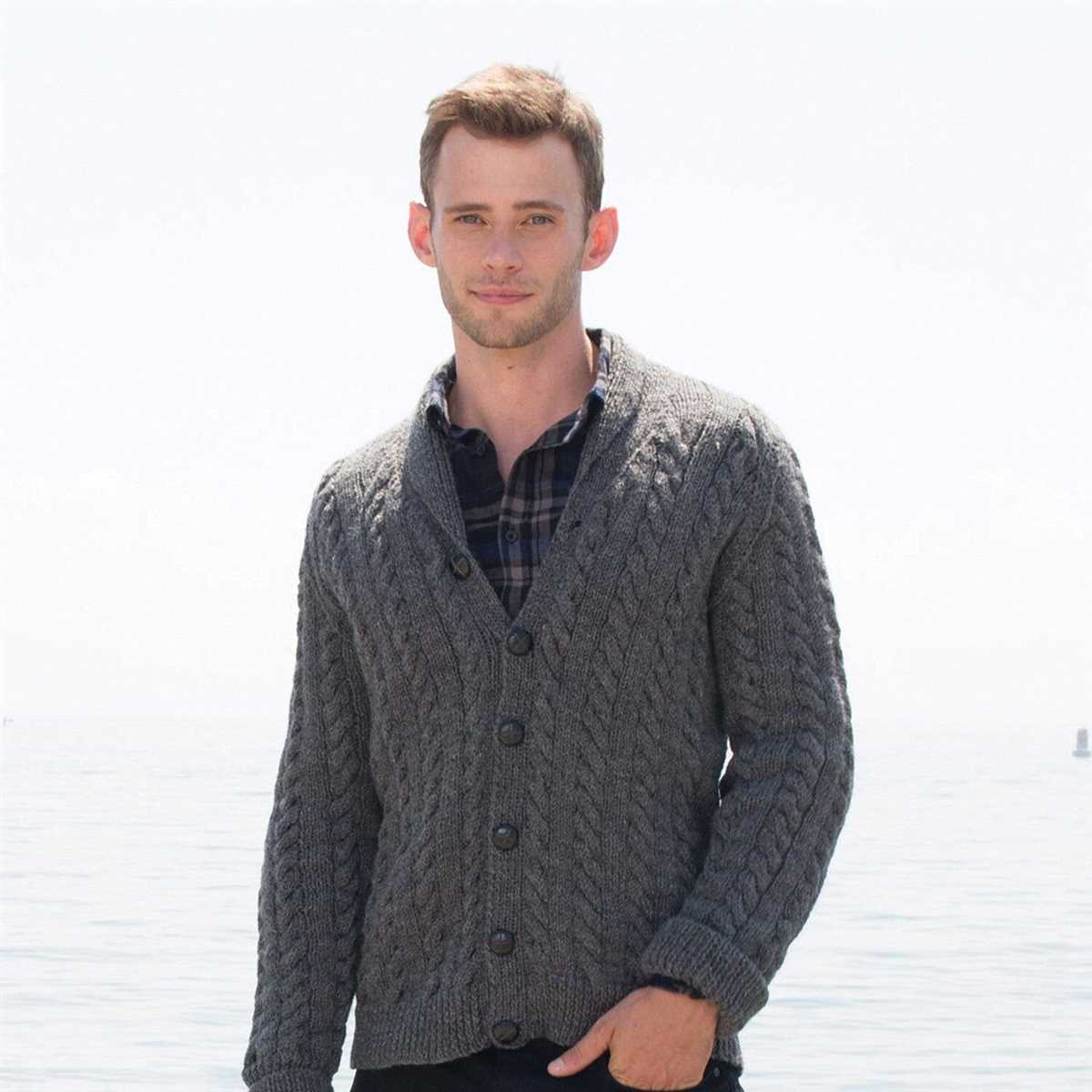 Mens knit cardigan pattern