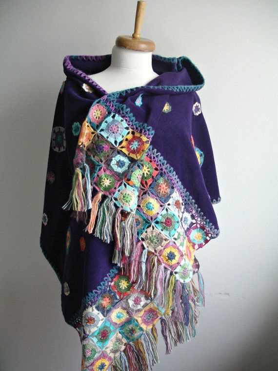 Boho shawl knit pattern