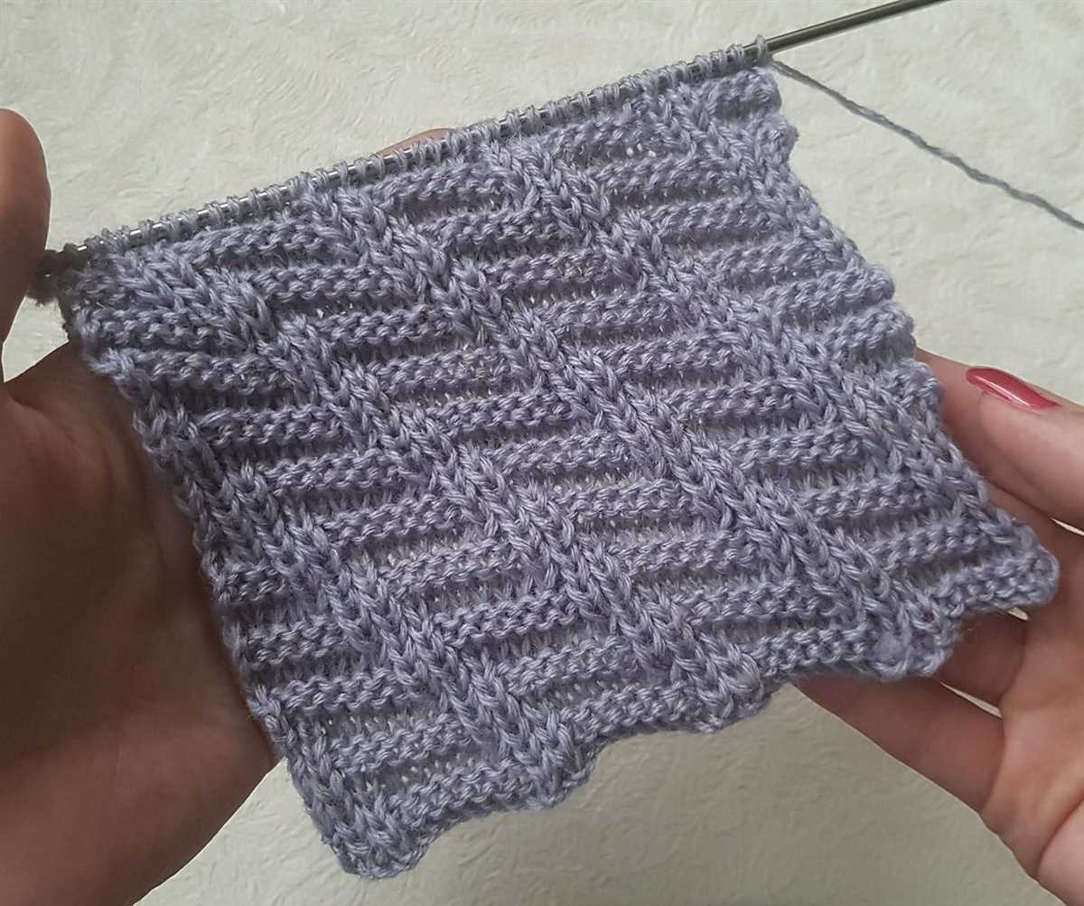 Diagonal knit hat pattern