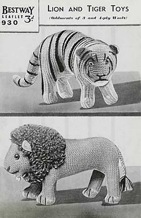 Lion pattern knitting
