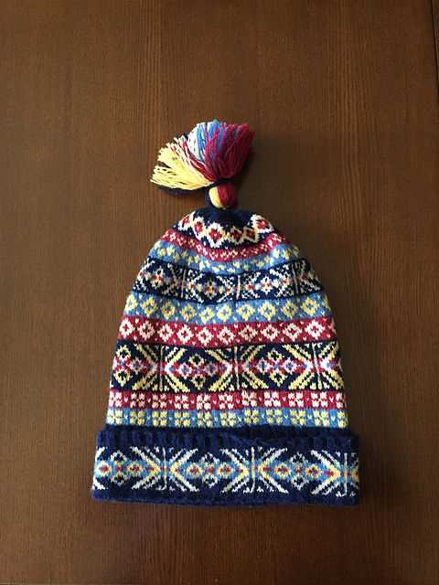 Fair isle fisherman's kep knitting pattern