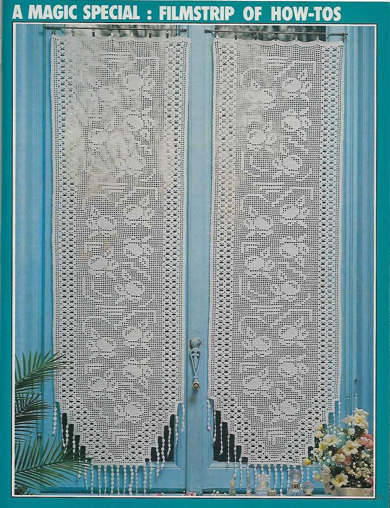 Knitted lace curtain patterns