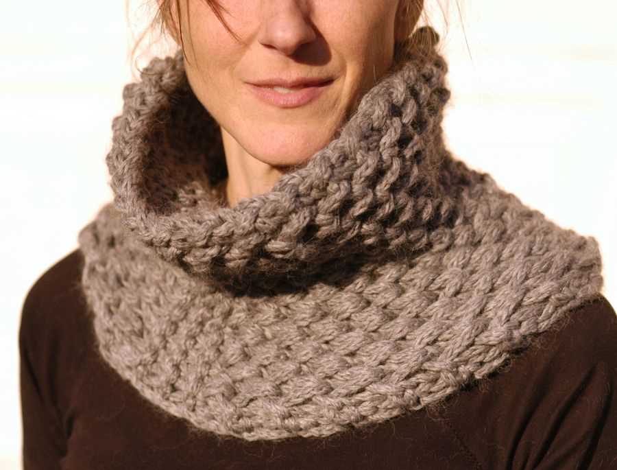 Brioche knit cowl pattern