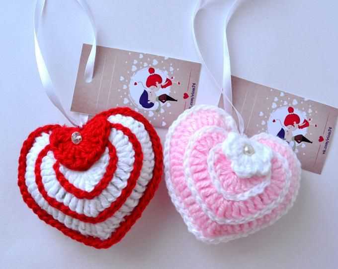 Stuffed heart knitting pattern