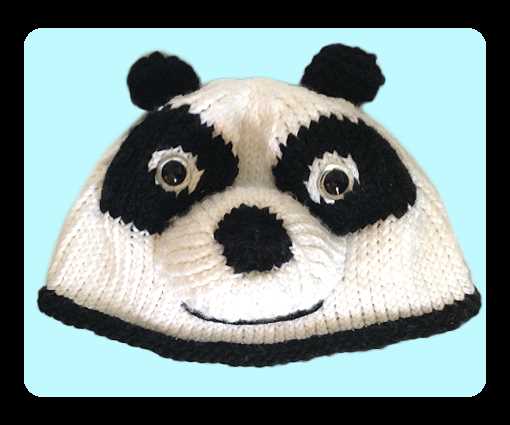 Knitted panda hat pattern free