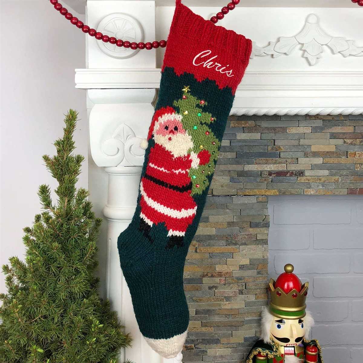 Hand knit christmas stocking patterns