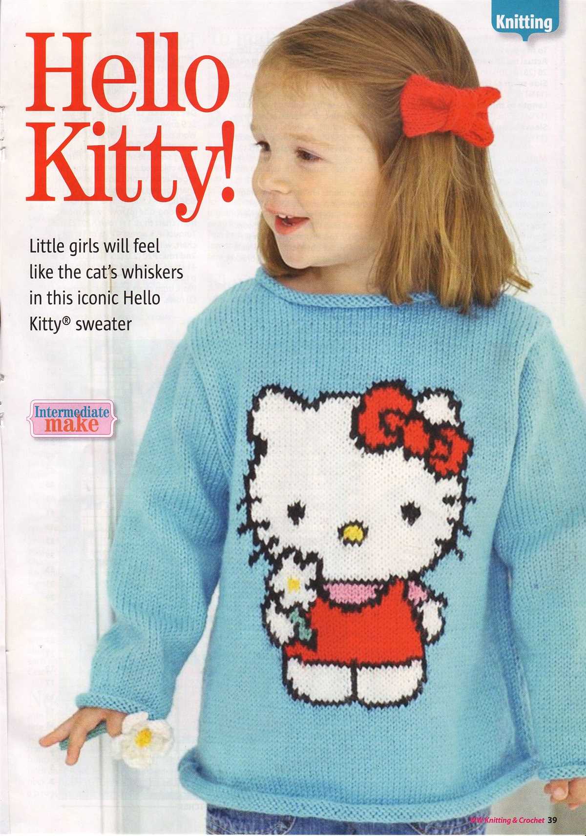 Hello kitty sweater knitting pattern