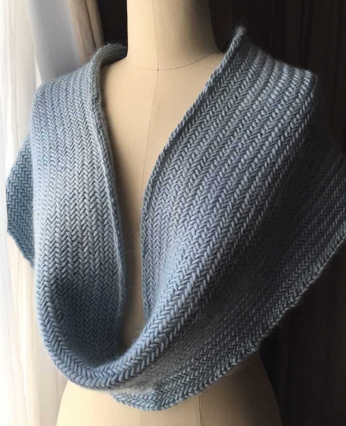 Herringbone scarf knitting pattern