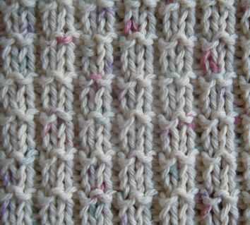 Waffle stitch scarf knit pattern