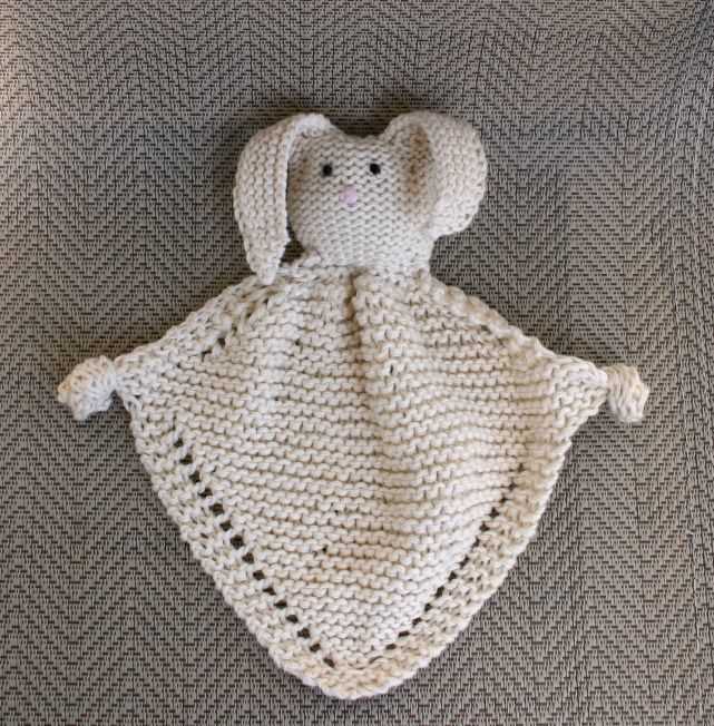 Free knitting pattern bunny blanket buddy