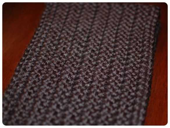 Herringbone scarf knitting pattern
