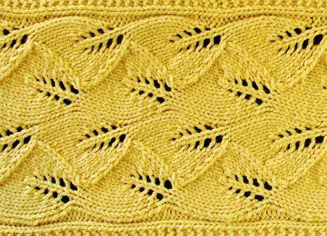 Ginkgo leaf knitting pattern