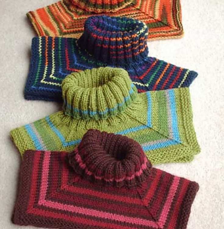 Knit pattern for neck warmer