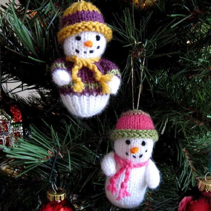 Knitted snowman pattern