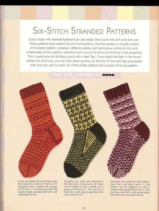 Single bed machine knit sock pattern