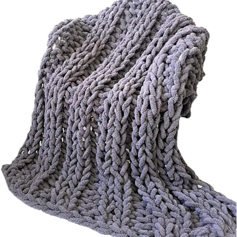 Chenille blanket knitting pattern