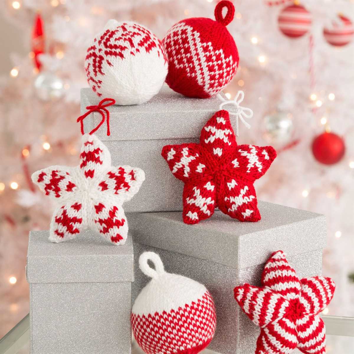 Knit christmas ball ornament pattern
