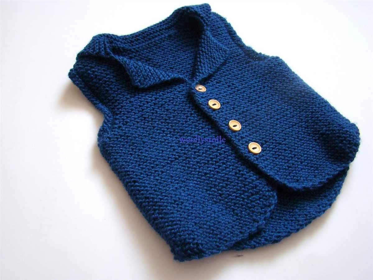 Baby vest knitting pattern