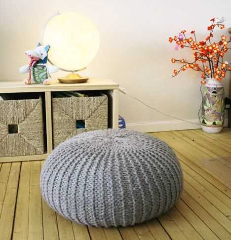 Diy knitted pouf pattern