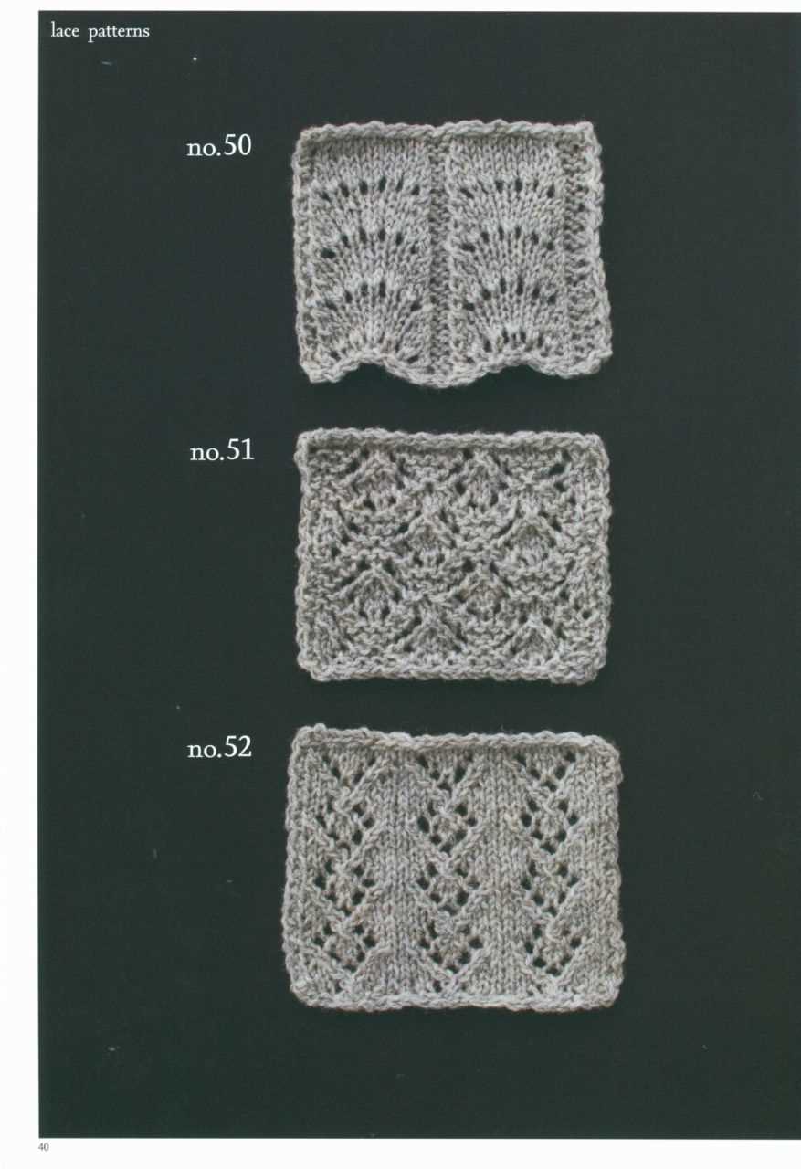 Mesh lace knitting pattern