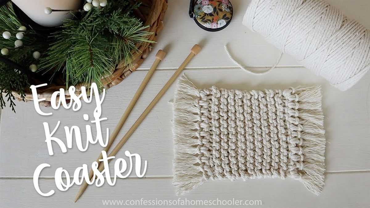 Knit coaster patterns