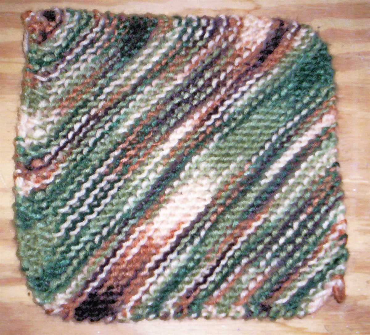 Diagonal knit potholder pattern