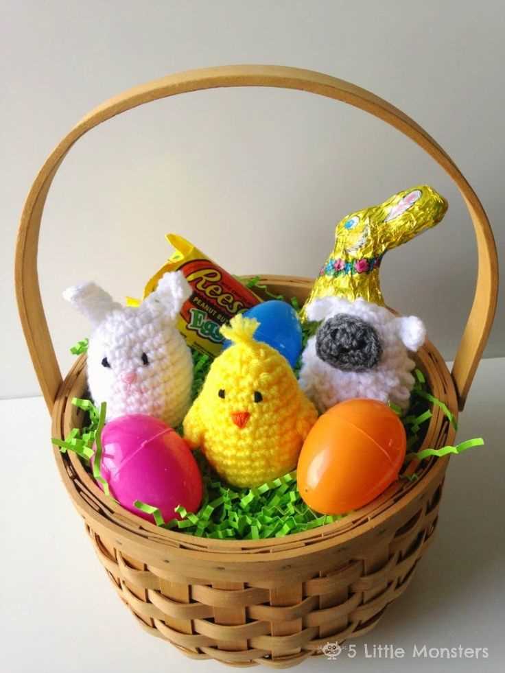 Knit easter chick basket pattern