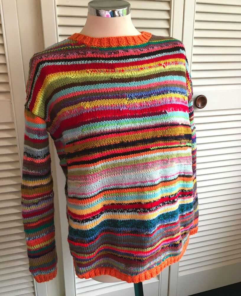 Striped knitted jumper pattern