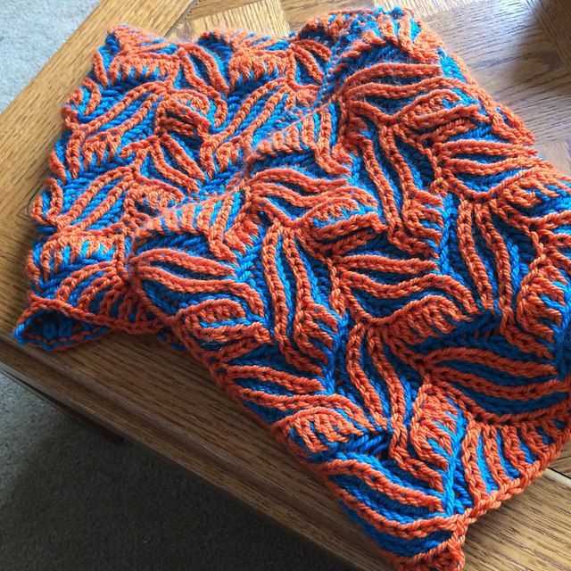 Brioche knit cowl pattern