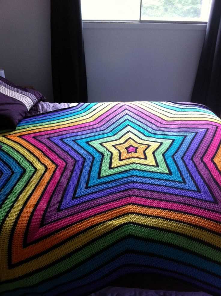 Knitted star blanket pattern