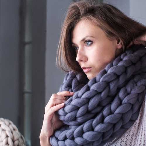Chunky yarn scarf knit pattern