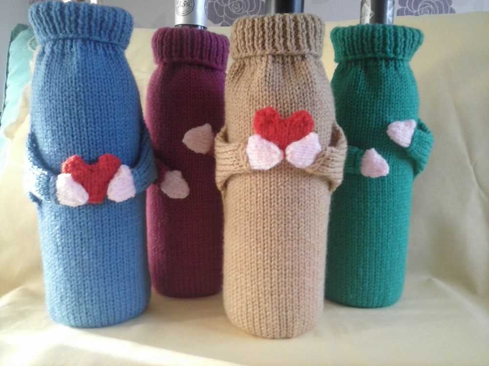 Knitted wine bottle bag pattern