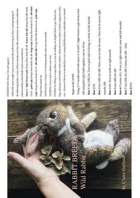 Wild rabbit knitting pattern