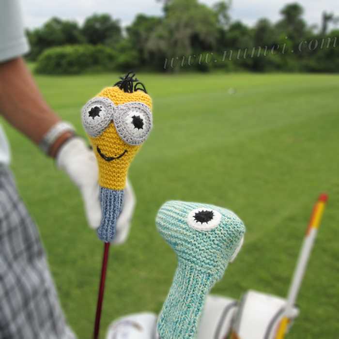 Knitted golf club covers pattern free