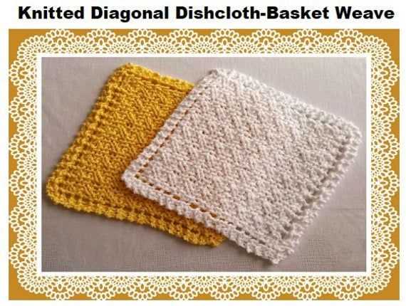 Peaches and cream knitted dishcloth pattern