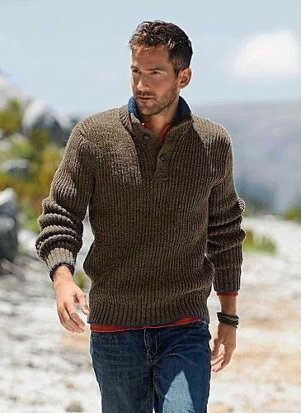 Mens sweater knit pattern