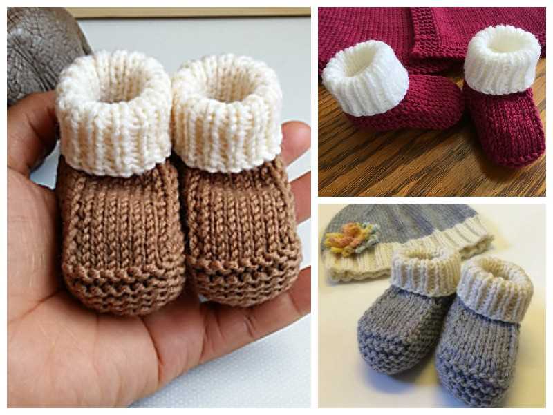 Free knit baby booties pattern