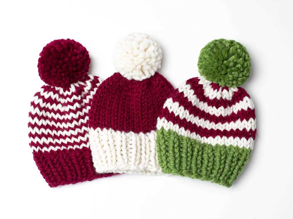 Chunky knit santa hat pattern