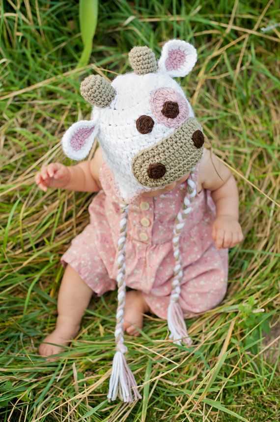 Cow hat knitting pattern