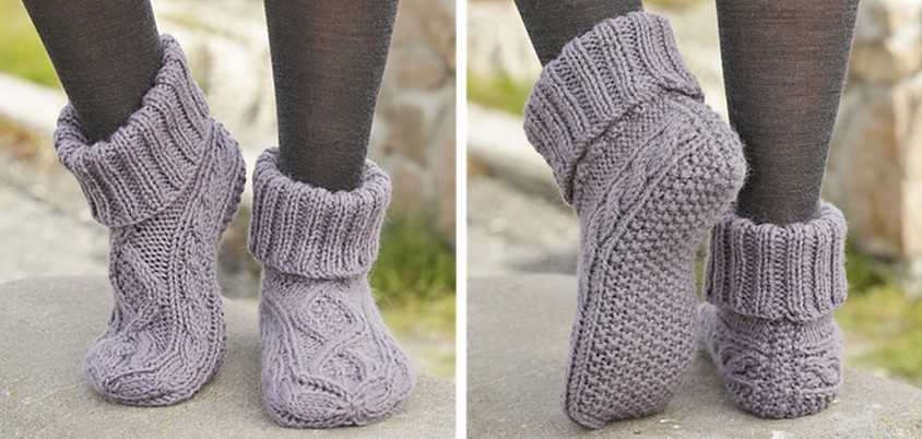 Free slipper boot knitting patterns